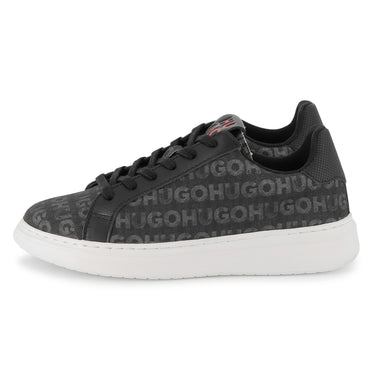 HUGO Tenis para niño y adolescente, all over logo unisex color negro